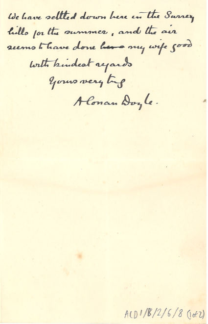 The letter which was typed out above
